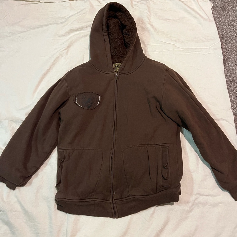 Kids Brown Hooded Jacket
